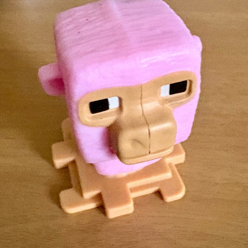 Pink sheep from the Minecraft movie kids Toy